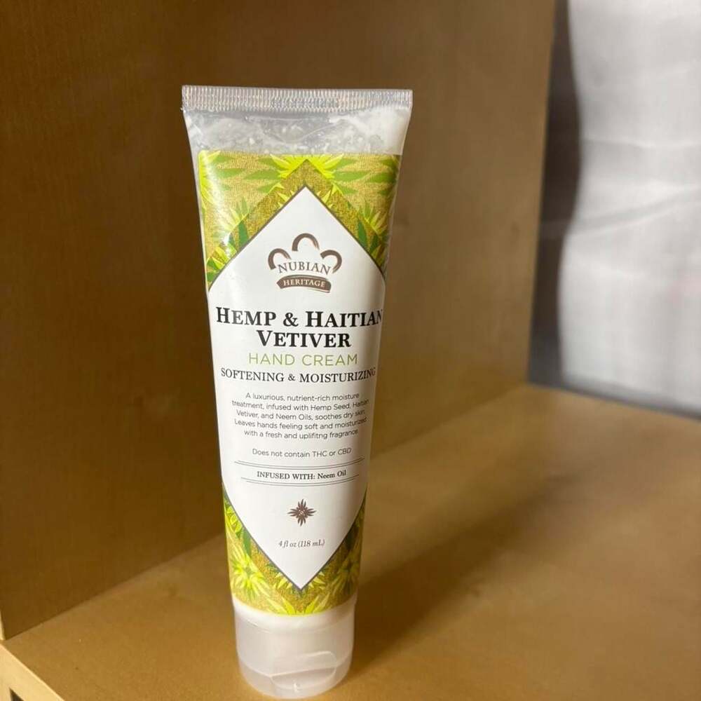 Nubian Heritage Hemp & Haitian Vetiver Hand Cream 4 oz